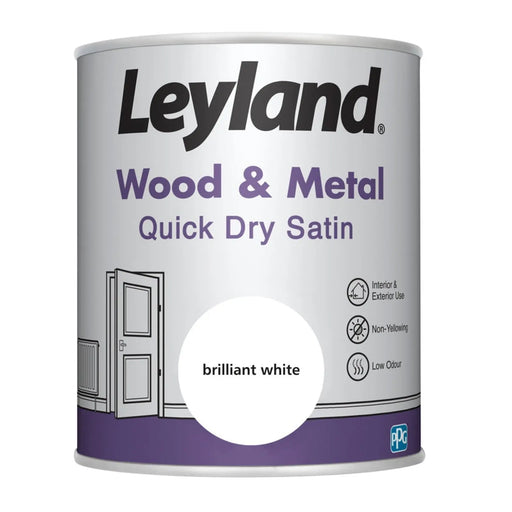 Leyland Wood & Metal Quick Dry Satin 750ml Brilliant White
