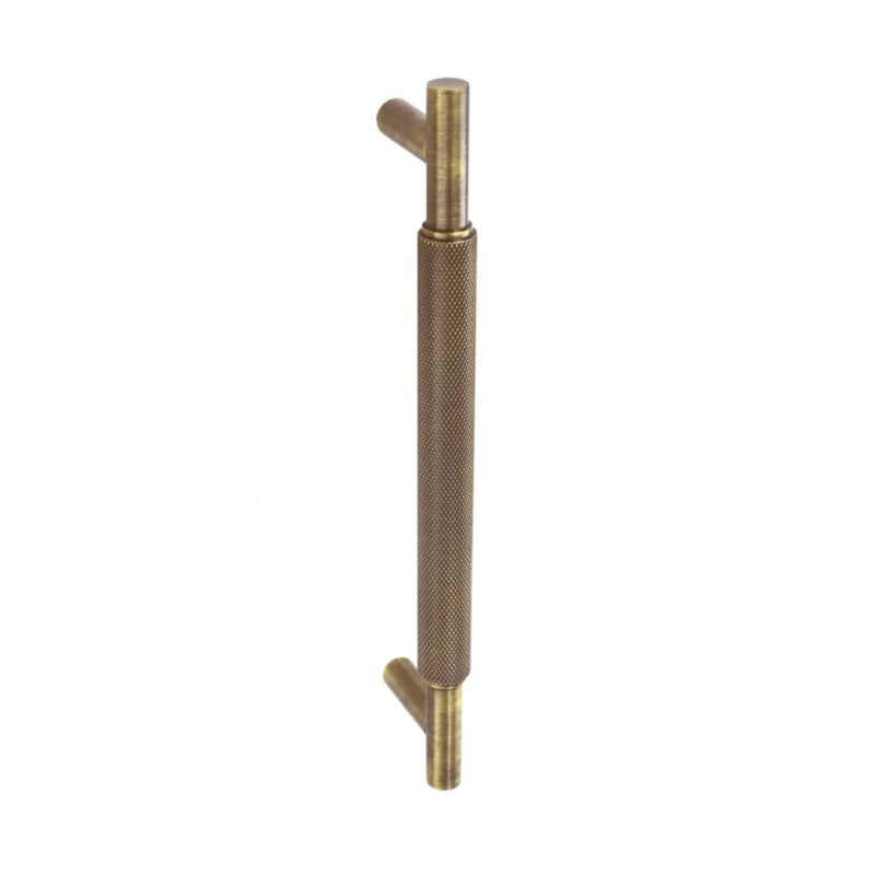 Smiths Architectural Solid Brass Knurled Handle 160mm Antique Brass