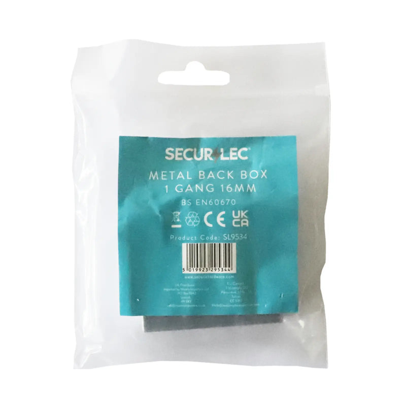 Securlec 1 Gang Metal Box 16mm