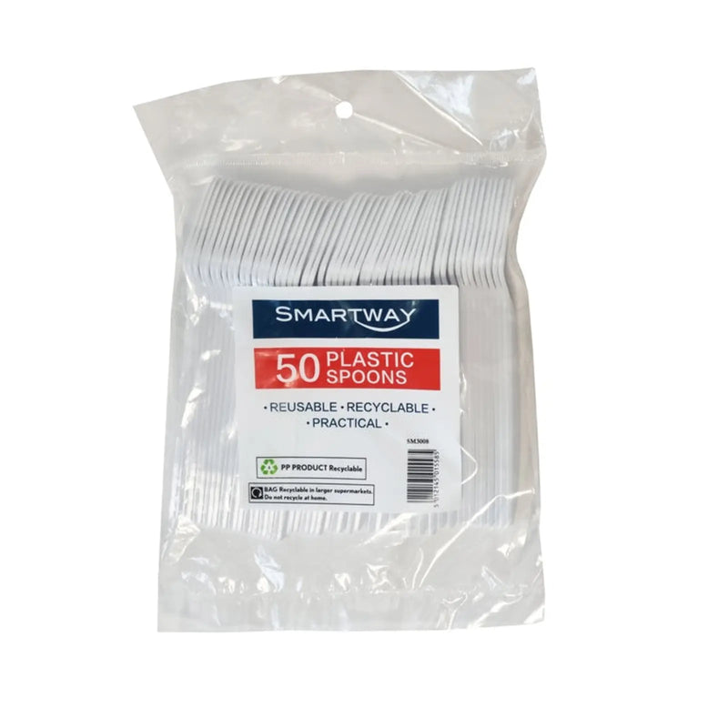 Smartway Plastic Spoons Pack 50