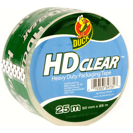 Duck Tape Heavy Duty Clear Packaging Tape 50mm x 25m