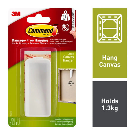 Stax Command™ Large Canvas Hanger 1 Hook, 2 Strips
