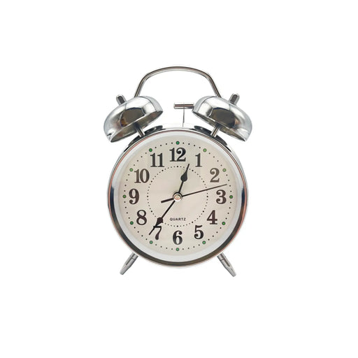 Basiks Traditional Alarm Clock Silver