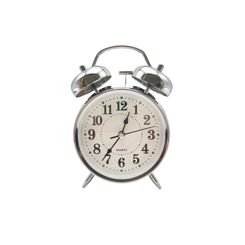 Basiks Traditional Alarm Clock Silver