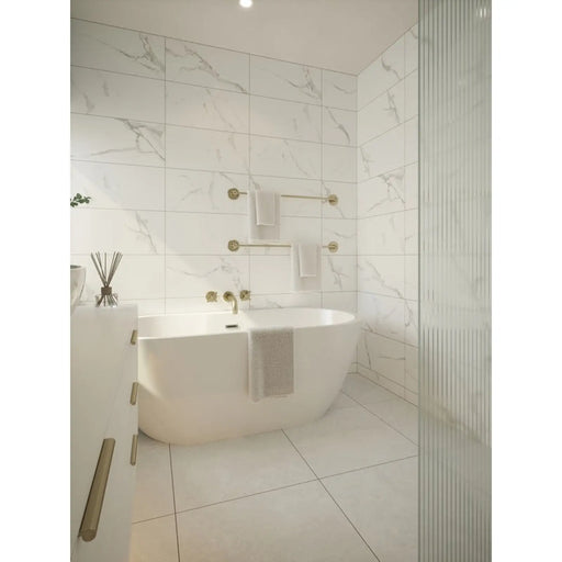 Johnson Tiles Skyline Wall Tile 600 x 300mm Quebec Gloss White 0.9m2