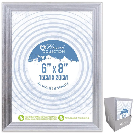 Stax I G Design Cambridge Silver Frame With Glass 6 x 8"