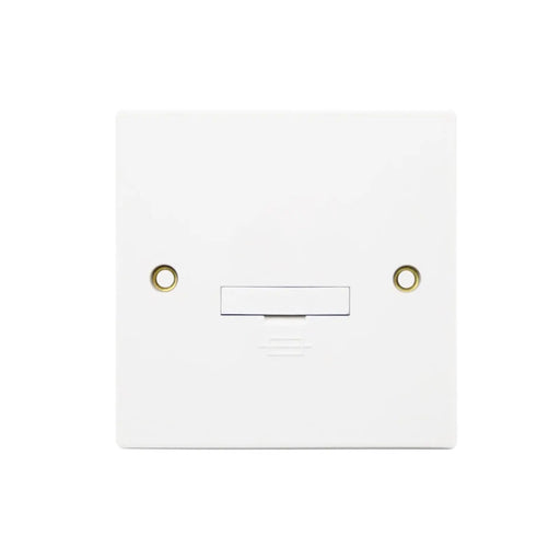 Securlec Square 1 Gang Unswitched Fused Spur Square Edge