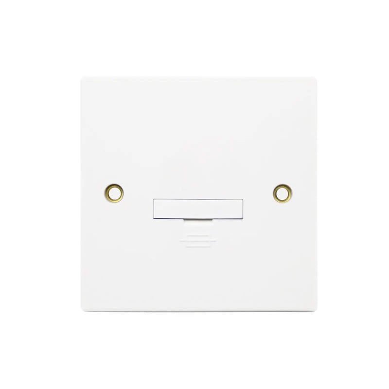 Securlec Square 1 Gang Unswitched Fused Spur Square Edge