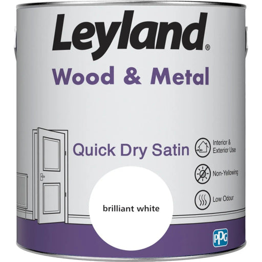 Leyland Wood & Metal Quick Dry Satin 2.5L Brilliant White