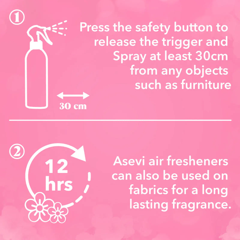 Asevi Air Freshener Spray 400ml White Jasmine