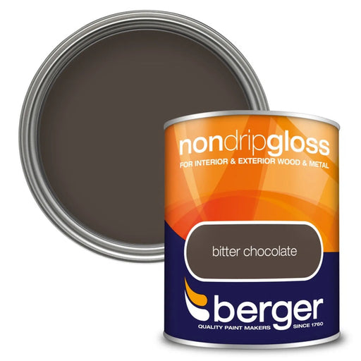 Berger Non Drip Gloss 750ml Bitter Chocolate