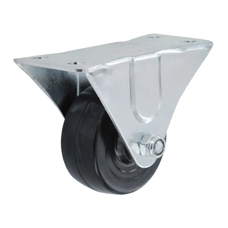 Smiths Ironmongery Rigid Castor Rubber Wheel 75mm