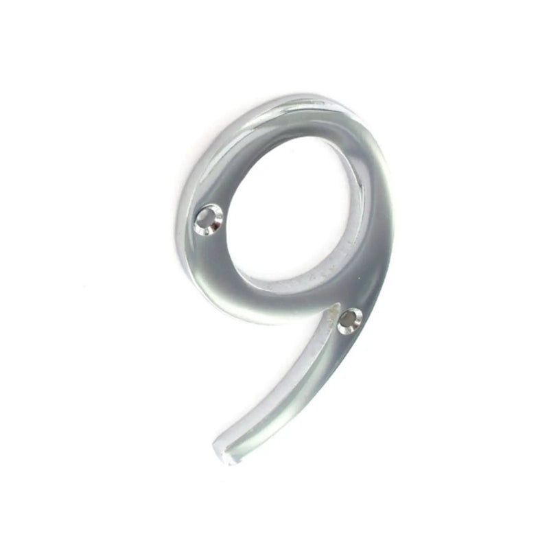 Securit Chrome Numeral 75mm 9