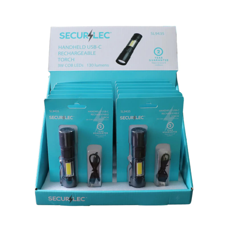 Securlec Handheld USB Rechargeable Torch