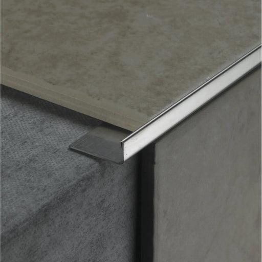 Tile Rite Square Listello 10mm Stainless Steel Effect