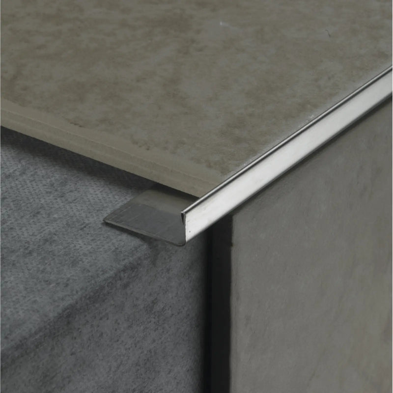 Tile Rite Square Listello 10mm Stainless Steel Effect