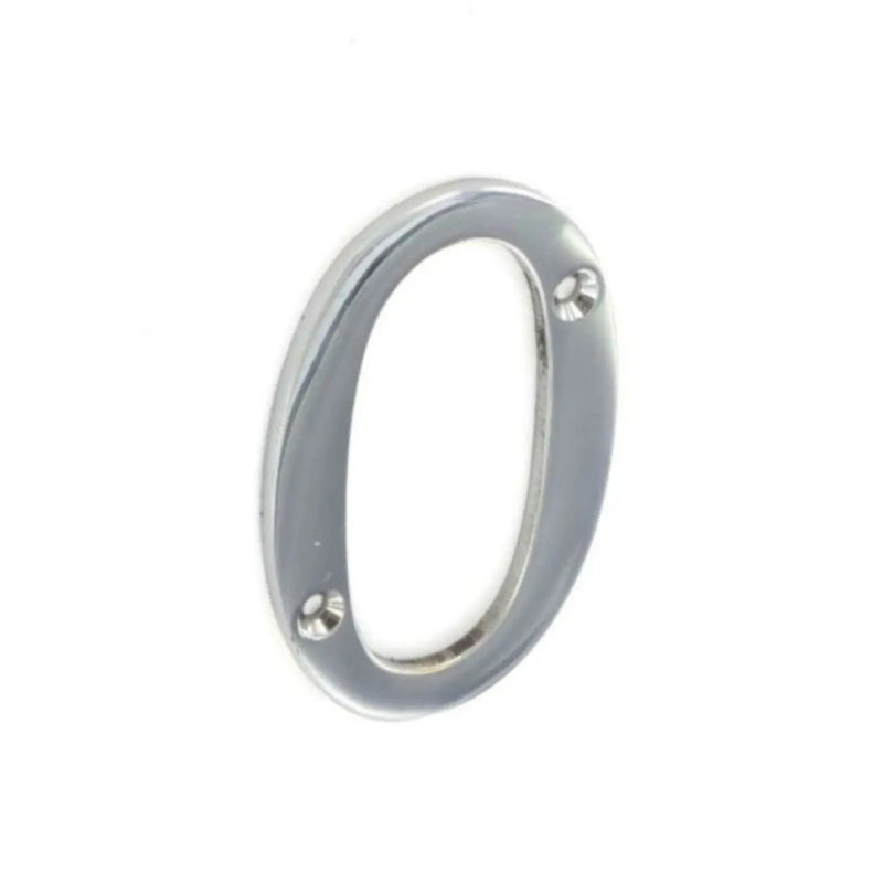 Securit Chrome Numeral 75mm 0