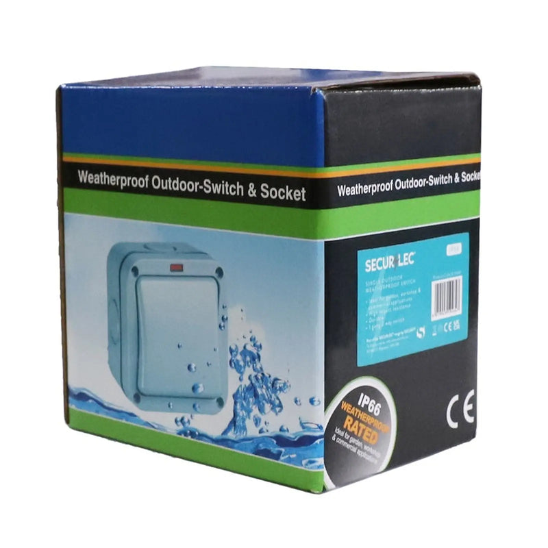Securlec Single Outdoor Weatherproof Switch 2 Way IP66