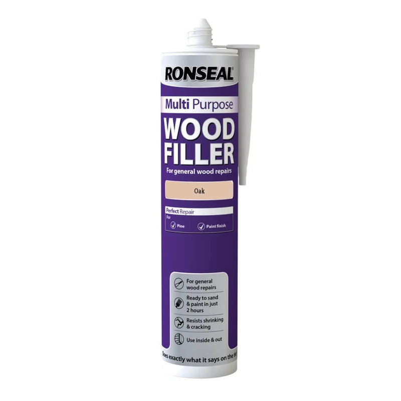 Ronseal Multi Purpose Wood Filler Cartridge 310ml Oak