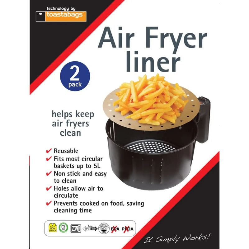 Planit Air Fry Liner Natural Pack 2