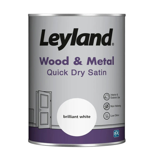 Leyland Wood & Metal Quick Dry Satin 1.25L Brilliant White