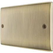 BG Antique Brass Double Blank Plate
