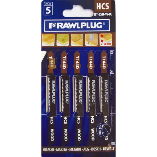 Rawlplug Jigsaw Blades For Wood Universal Pack 5