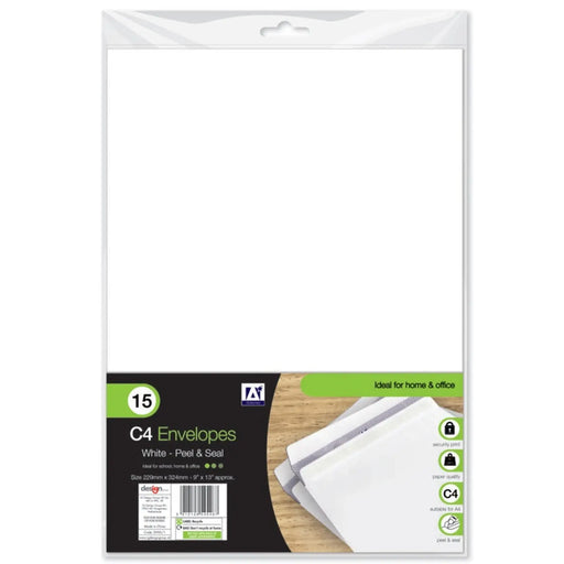 Stax I G Design C4 White Envelopes Pack 15