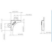 Securit Mirror Corners (4) Nickel Plated