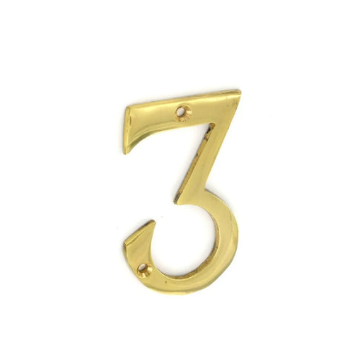 Securit Brass Numeral No.3 75mm