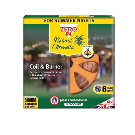 Zero In Citronella Burner Coils Pack 6