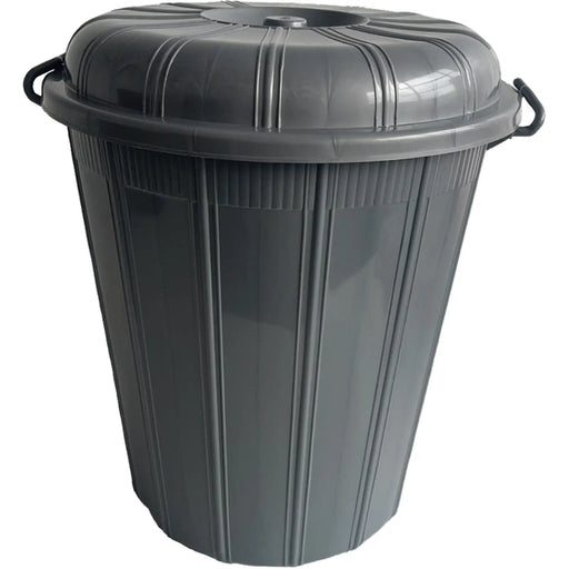 TML Bin With Clip Lid 40L Silver