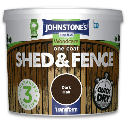Johnstone's One Coat Shed And Fence 5L Dark Oak