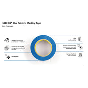 Q1 Blue Painters Masking Tape 25mm x 50m