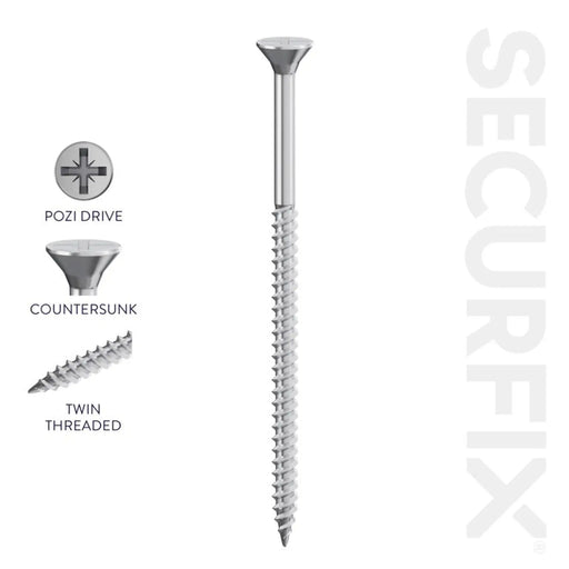 Securfix Twin Thread Screws 4 x ½"-3.0 x 12mm | Pack of 200