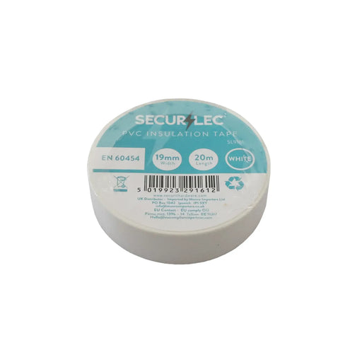 Securlec PVC Insulation Tape Pack 10 White 20m