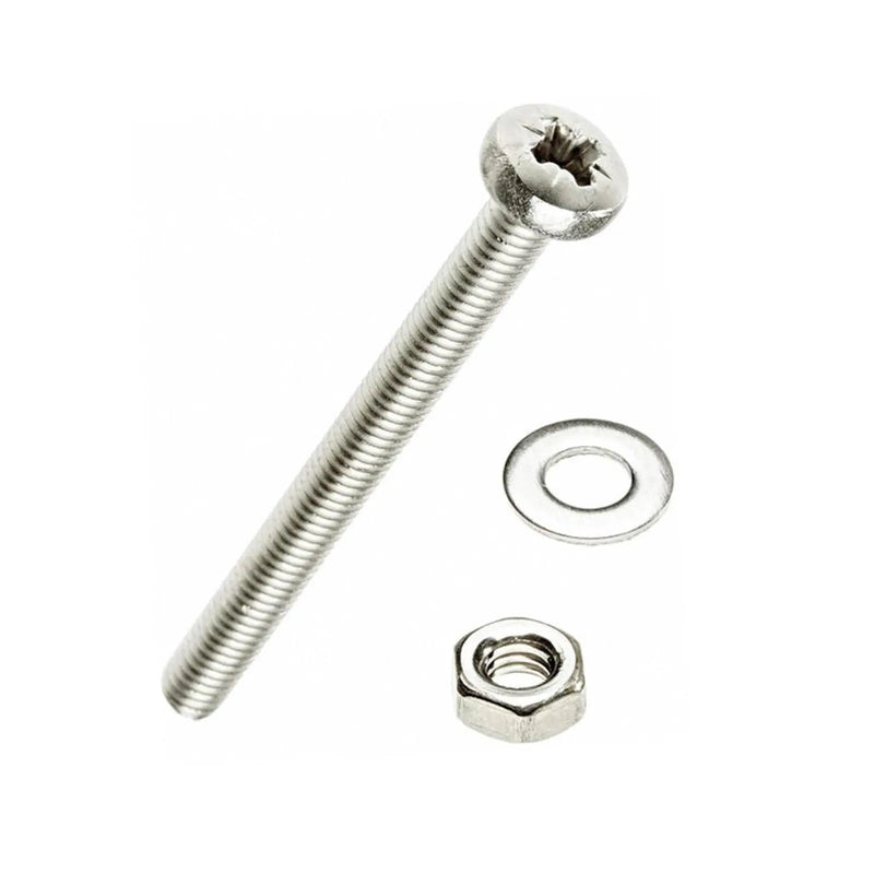 Securit Machine Screws Nuts Washers, Pack of 10 M4x25