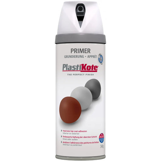 PlastiKote Twist & Spray Paint 400ml White Primer