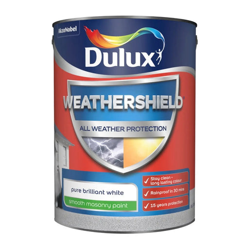 Dulux Weathershield Smooth Masonry Paint 5L PBW