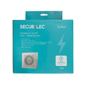 Securlec Quiet Fan Timer Model White 100mm 4"
