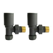 Kartell Anthracite Radiator Valve 15mm Angled