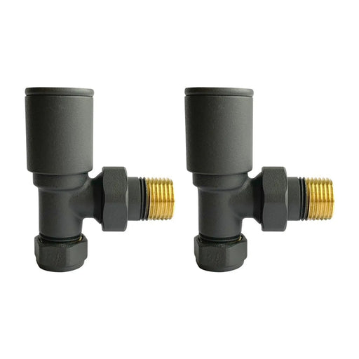 Kartell Anthracite Radiator Valve 15mm Angled
