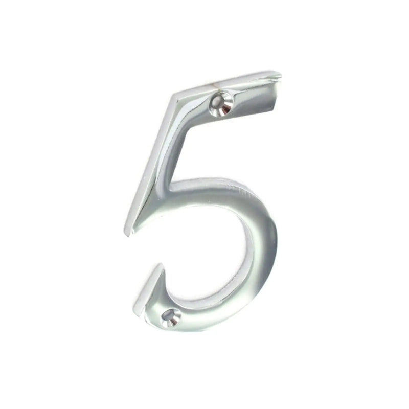 Securit Chrome Numeral 75mm 5