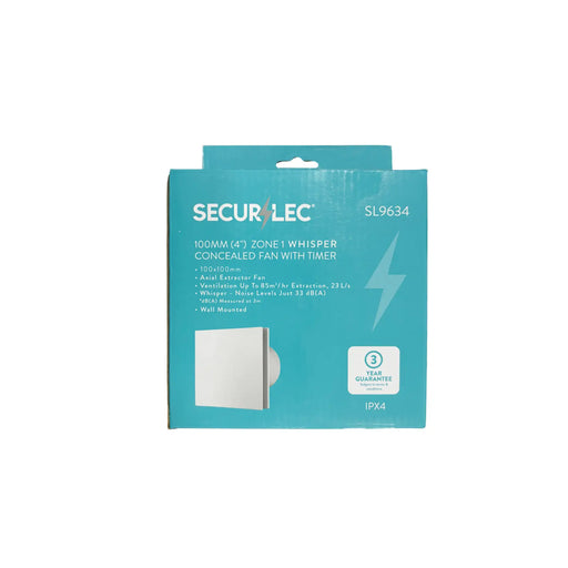 Securlec Zone 1 Whisper Concealed With Fan Timer 100m 4"