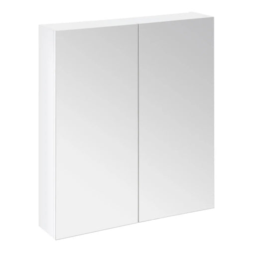 SP Avalon Gloss White Wall Hung 2 Door Mirror Cabinet 600mm