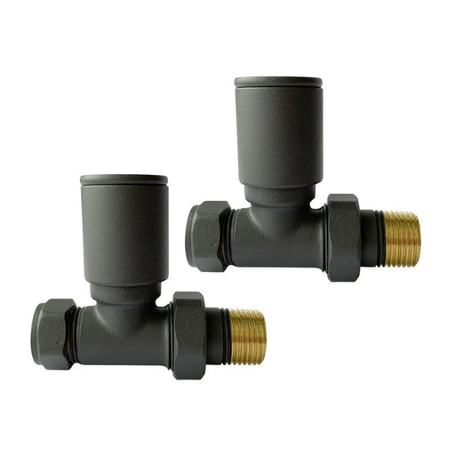 Kartell Anthracite Radiator Valve 15mm Straight