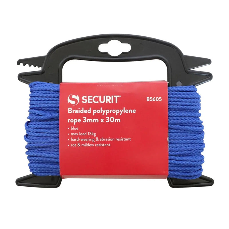 Securit Twisted Polypropylene Rope Blue 3mm x 30m