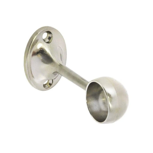 Securit Towel Rail End Bracket Brushed Nickel 25mm