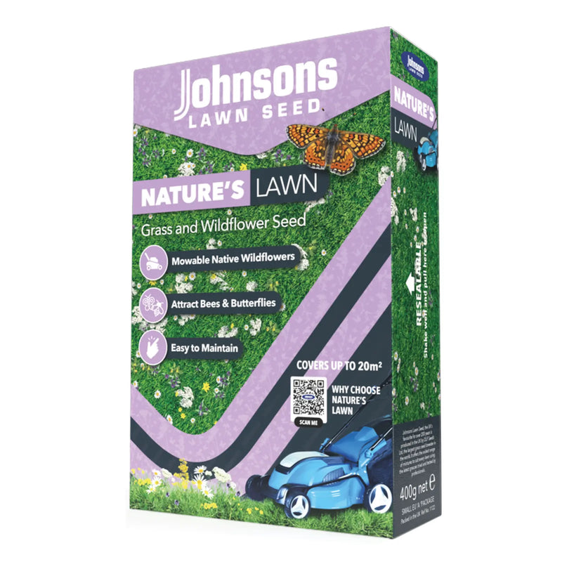 Johnsons Natures Lawn Grass & Wildflowers Seed 400g