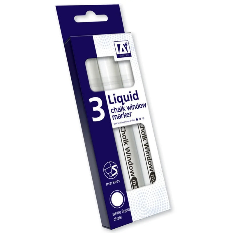 Ig Design Chalk Window Markers White Pack 3